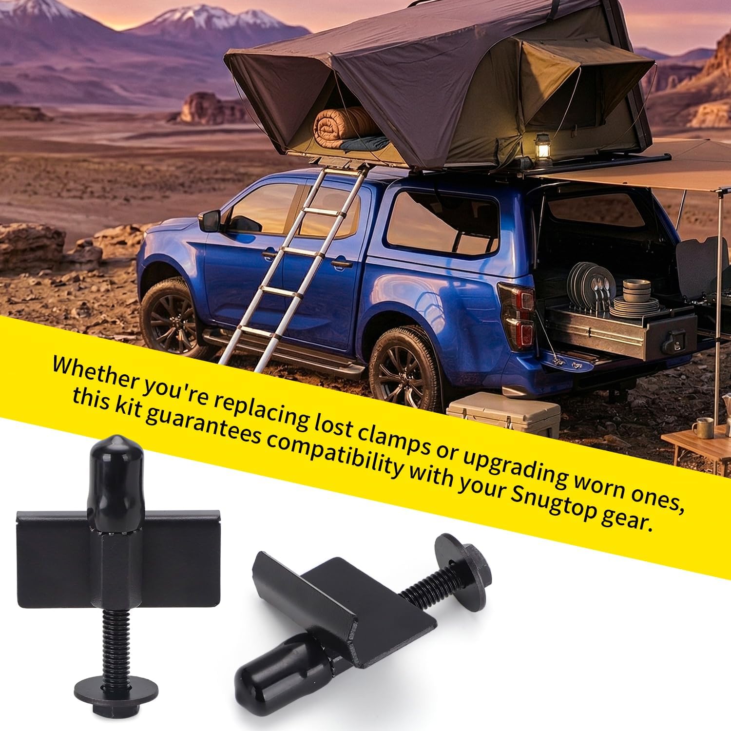 Clamp Kit For Snugtop Camper - Replacement Part #715406 - Shell Parts For Snugtop Campers - Compatible with Snugtop Campers & Toppers - Clamp Kit 6 Packs