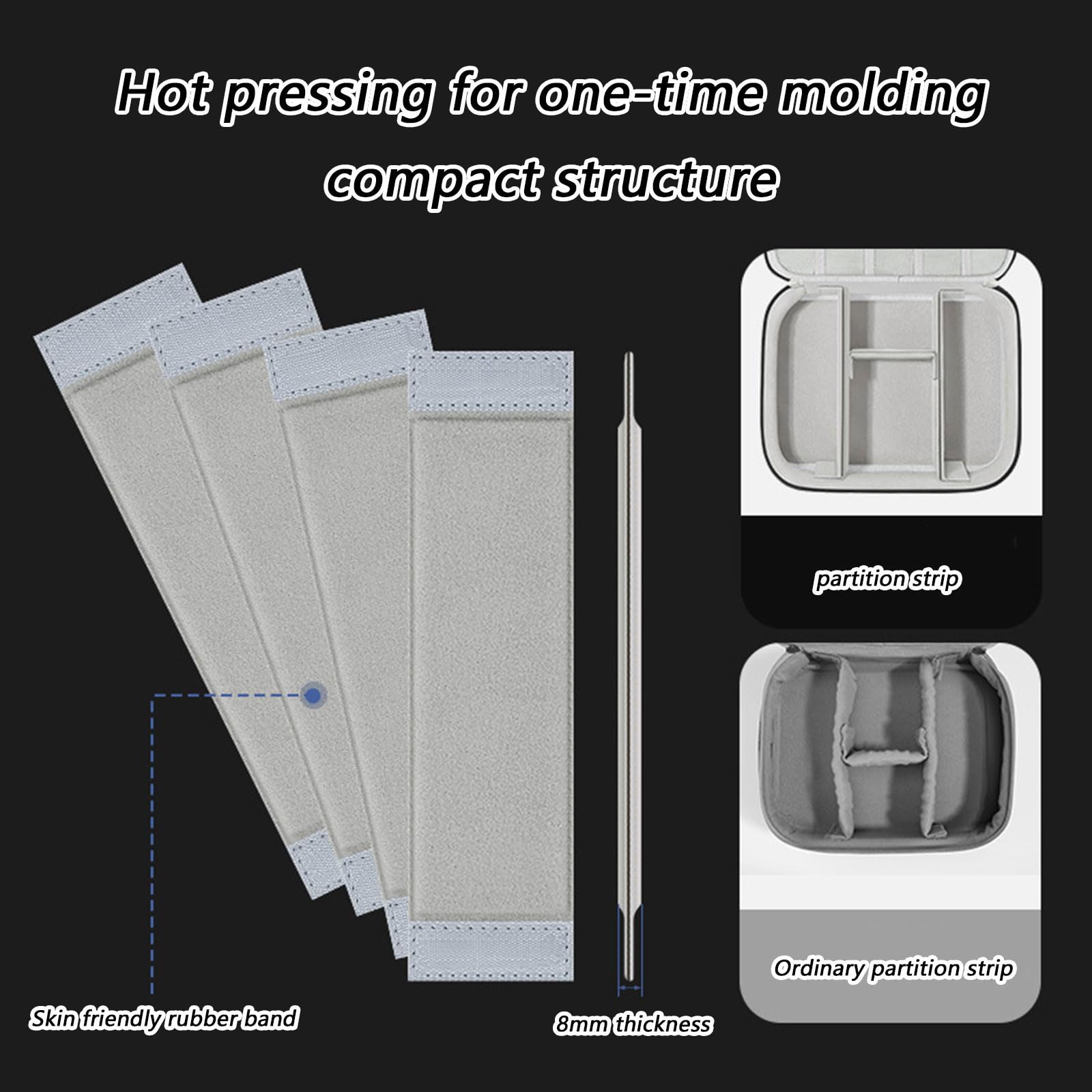 Borsa leggera Tasche portaoggetti a scomparti multipli Realizzata in custodia da trasporto in tessuto nylon Ideale per borsa per accessori