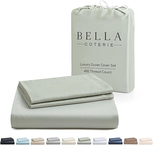 Bella Coterie - Juego de funda de edredón de bambú de lujo tamaño King Cultivado orgánicamente Ultra suave Enfriamiento Dos fundas de almohada Bella Coterie - Juego de funda de edredón de bambú de lujo tamaño King Cultivado orgánicamente Ultra suave Enfriamiento Dos fundas de almohada