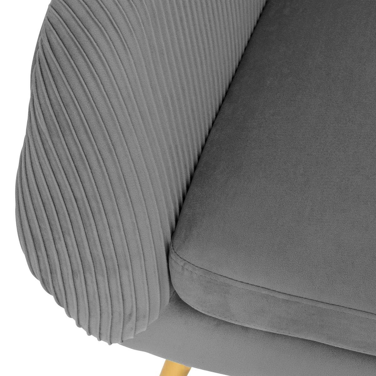 ATMOSPHERA CREATEUR D'INTERIEUR Sillón solaro de Terciopelo Gris