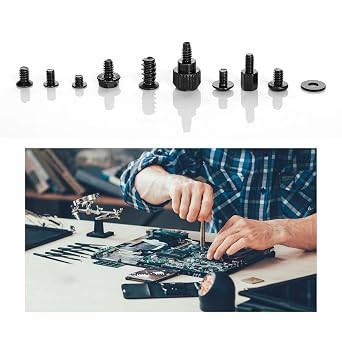 VAPKER 420Pcs Computer Screw Set PC Motherboard Screws Spacers for Universal Motherboard PC Case Fan CD-ROM Hard Disk Notebook