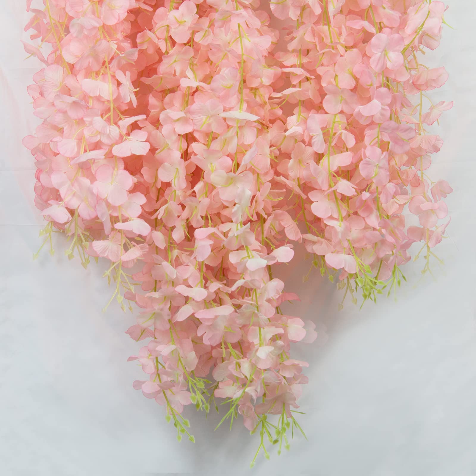 14 Pack 3.6 Feet/Piece Artificial Wisteria Flower Fake Silk Flowers ...