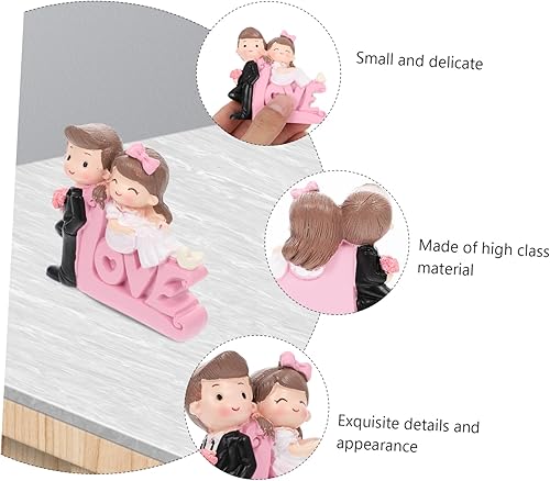 Miniatura 2 de BESPORTBLE 1pc Wedding Ornaments Romantic Couple Figurine Adornment Romantic Couple Figurine Decor Valentine s Day Cake Decoration Wedding