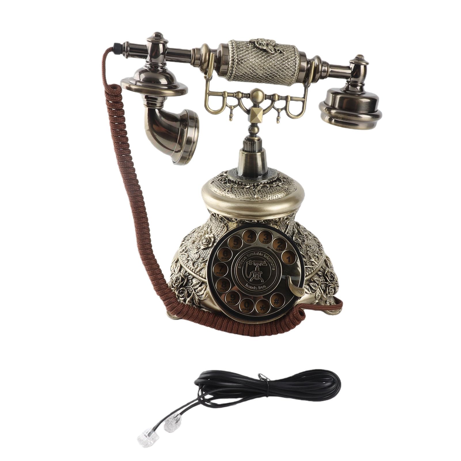 Alomejor Zabytkowy Telefon MS-5700D z tarczą w Stylu Retro do Wystroju Hoteli i Wnętrz, Doskonałe Wykonanie i lekkość, Nie Wymaga Zasilania