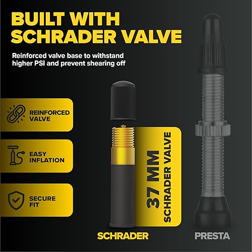 Miniatura 3 de Ultraverse Tubo interior de bicicleta para neumáticos de bicicleta de 20 x 1.75/1.95/2.10/2.125 pulgadas con válvula Schrader - Tubos de goma para