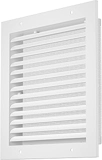 10.5"w X 10.5"h Gable Vents, Hon&Guan Aluminum Alloy Wall Vents Attic Vents for Houses Door Vents for Exterior Doors [Outer Dimensions: 12”x 12”h].