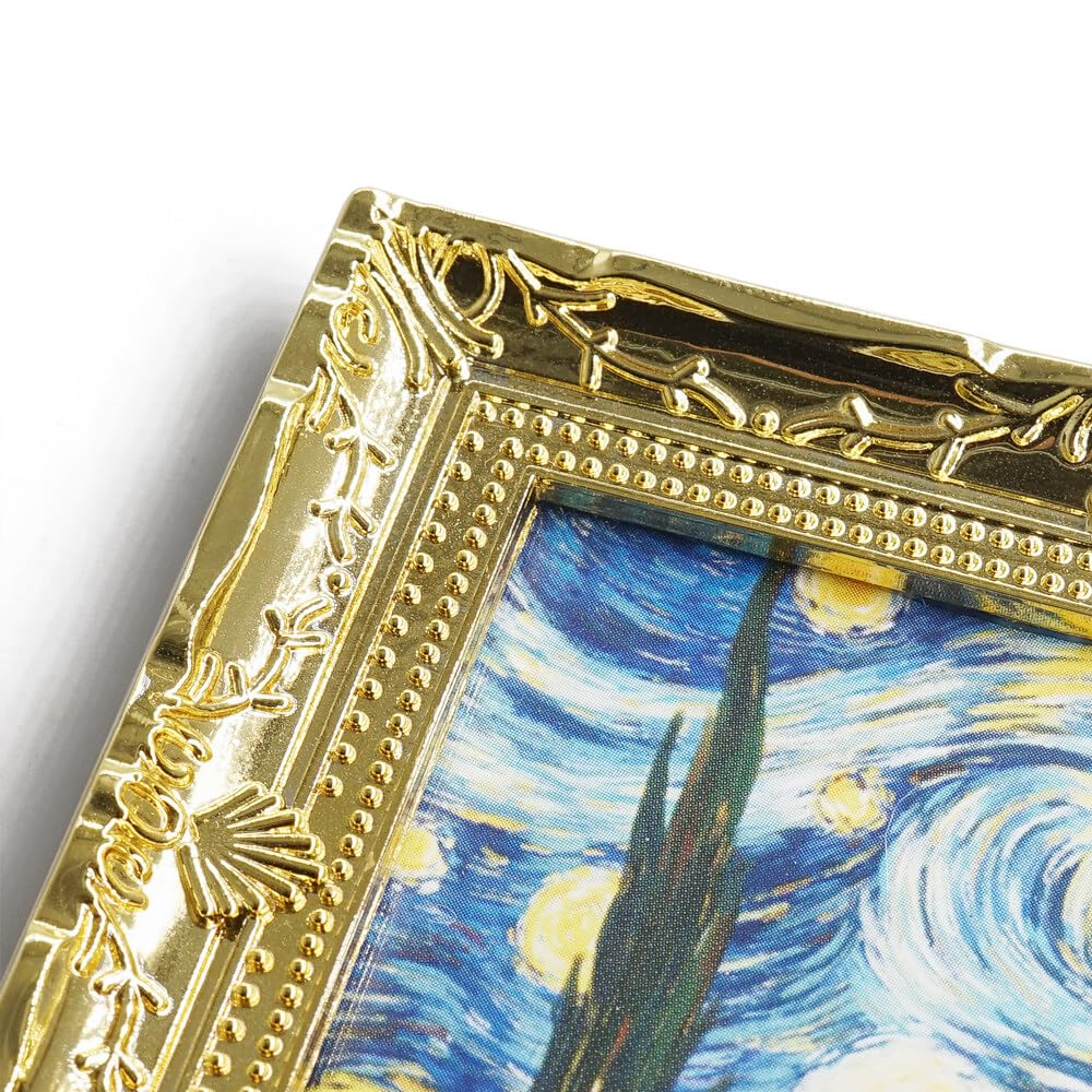 Tableau Miniature 1/12 Pour Maison De Poupée – Cadre Doré, Peinture Tournesols Style Victorien, Décoration Salon