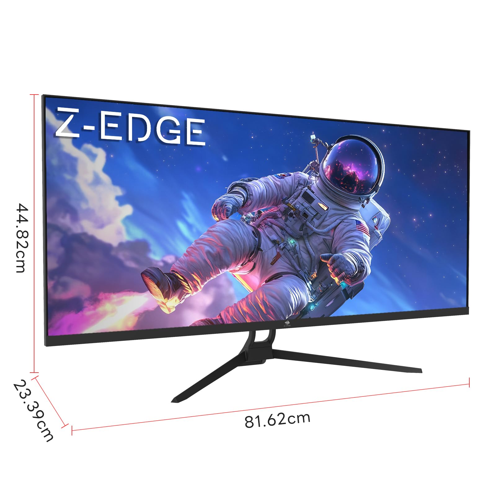 Z-Edge 34 Zoll Ultrawide Monitor UWQHD Gaming Bildschirm 165Hz 3440x1440 | 21:9 IPS Panel, 1ms MPRT, 100% sRGB, FreeSync, PiP PbP, DisplayPort (165Hz) HDMI (100Hz), Schwarz
