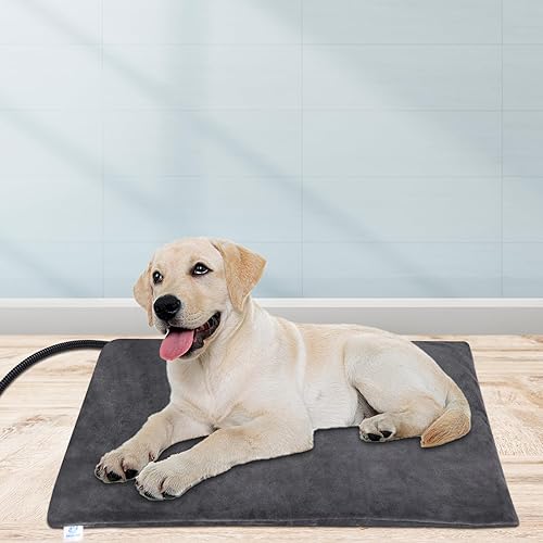 Miniatura 9 de ENJOY PET Almohadilla térmica para mascotas, almohadilla térmica para perros con temporizador de 13 niveles y 9 niveles de temperatura, almohadillas