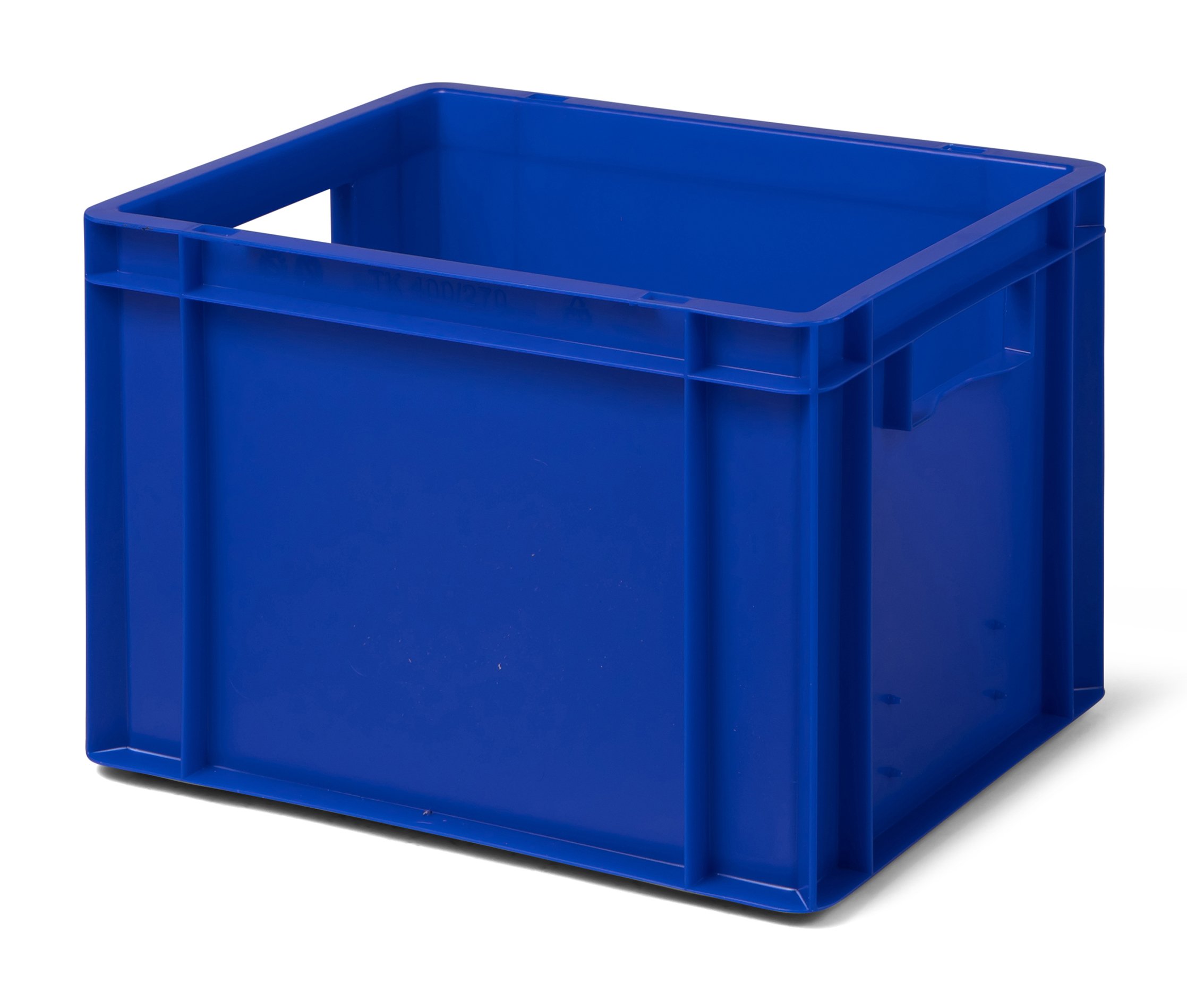 1a-TopStore Transport-Stapelkasten TK617-0, 4 Stück, Blau, 600x400x175 Mm, 33 Liter, PP, Lebensmittelecht, Traglast 45 Kg, Made In Germany