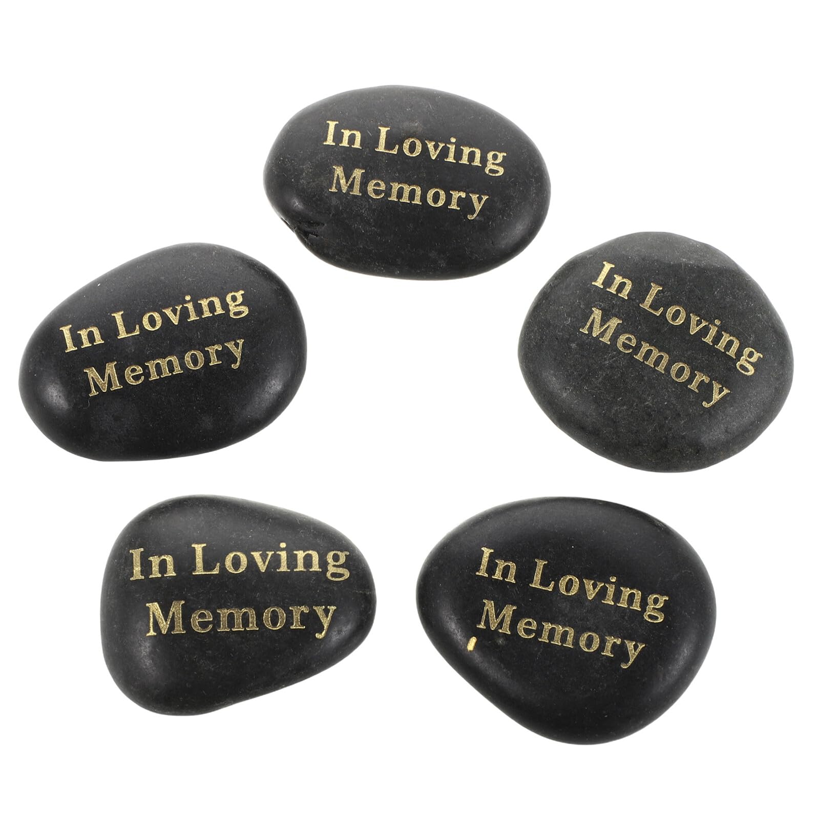 Piedras conmemorativas para cementerio y lápidas exteriores en juego de 5 piezas