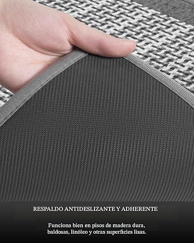 Miniatura 4 de PADOOR Juego de 2 alfombras de cocina antideslizantes, alfombras extragrandes de 2.5 x 6 pies + 20 x 32 pulgadas para suelo de cocina
