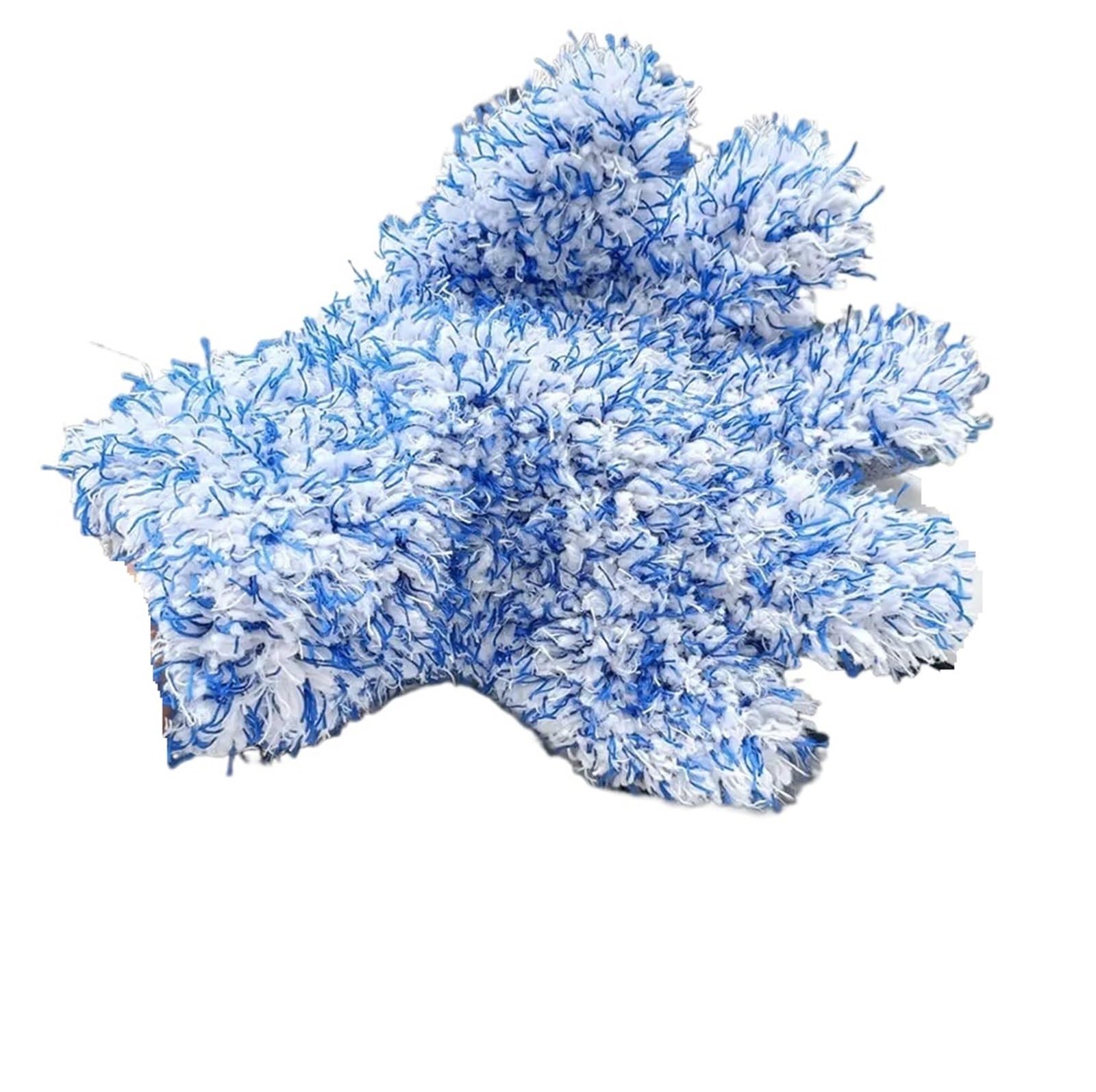 WWYYZAYC Five Fingers Car Wash Glove Double Sided Plush Coral Mitt Thick Cleaning Gloves Soft Anti-scratch For Wax Detailing(Blue)