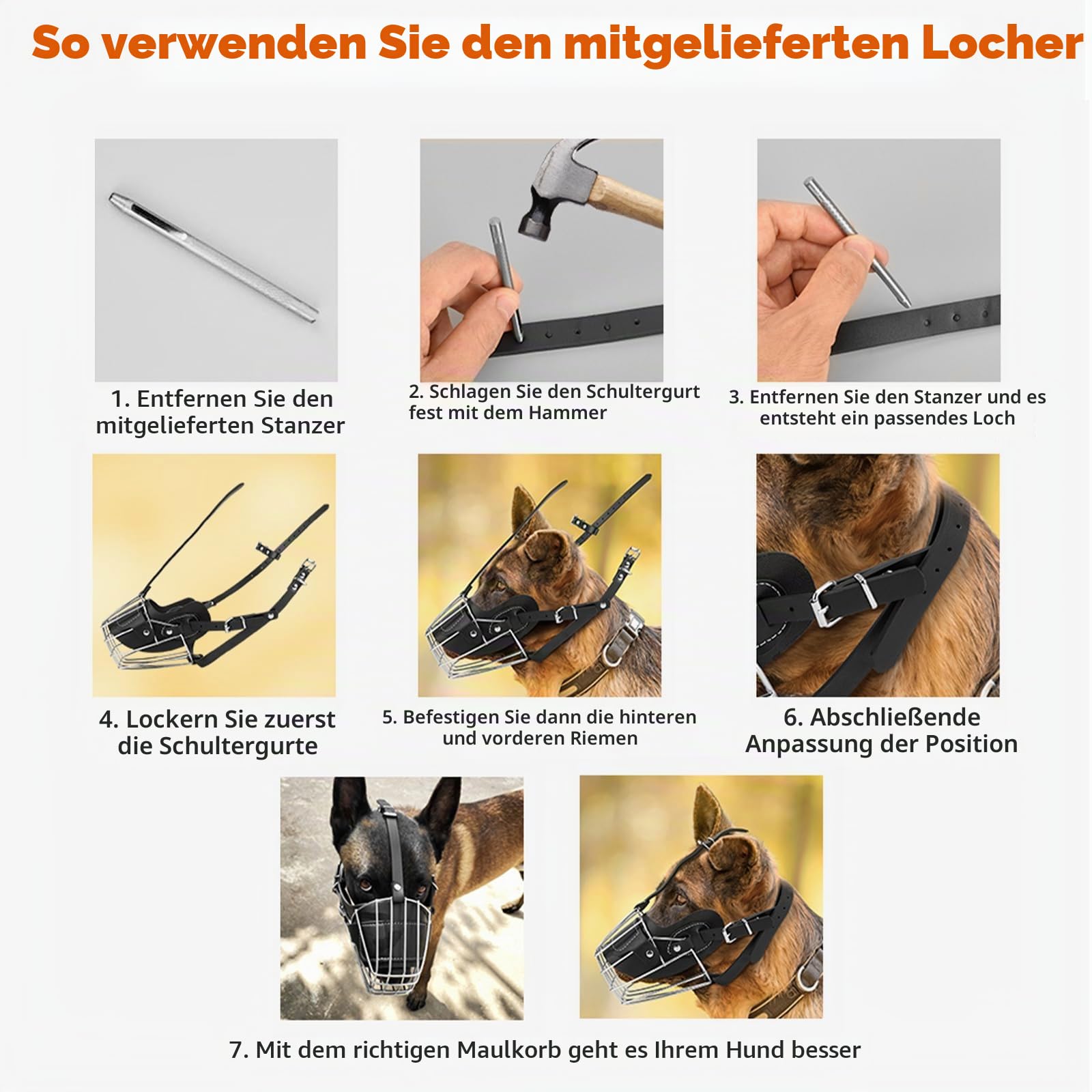 PETCUTE Hund Maulkorb Metall Maulkorb Hundemaulkorb Anti Beißen Bellen Fressen Beisskorb Sicherheit Langlebig Hunde Maulkorb