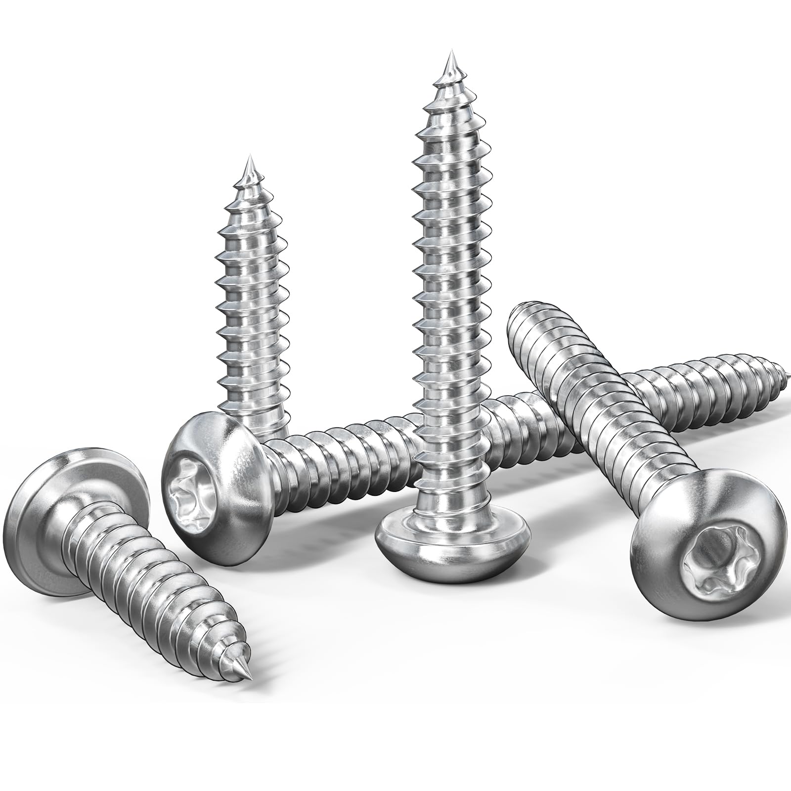 YOOPIN 60PCS Torx Security Screws M5×25mm, 304 Stainless Steel Screws 25mm, Torx Pan Head Screw