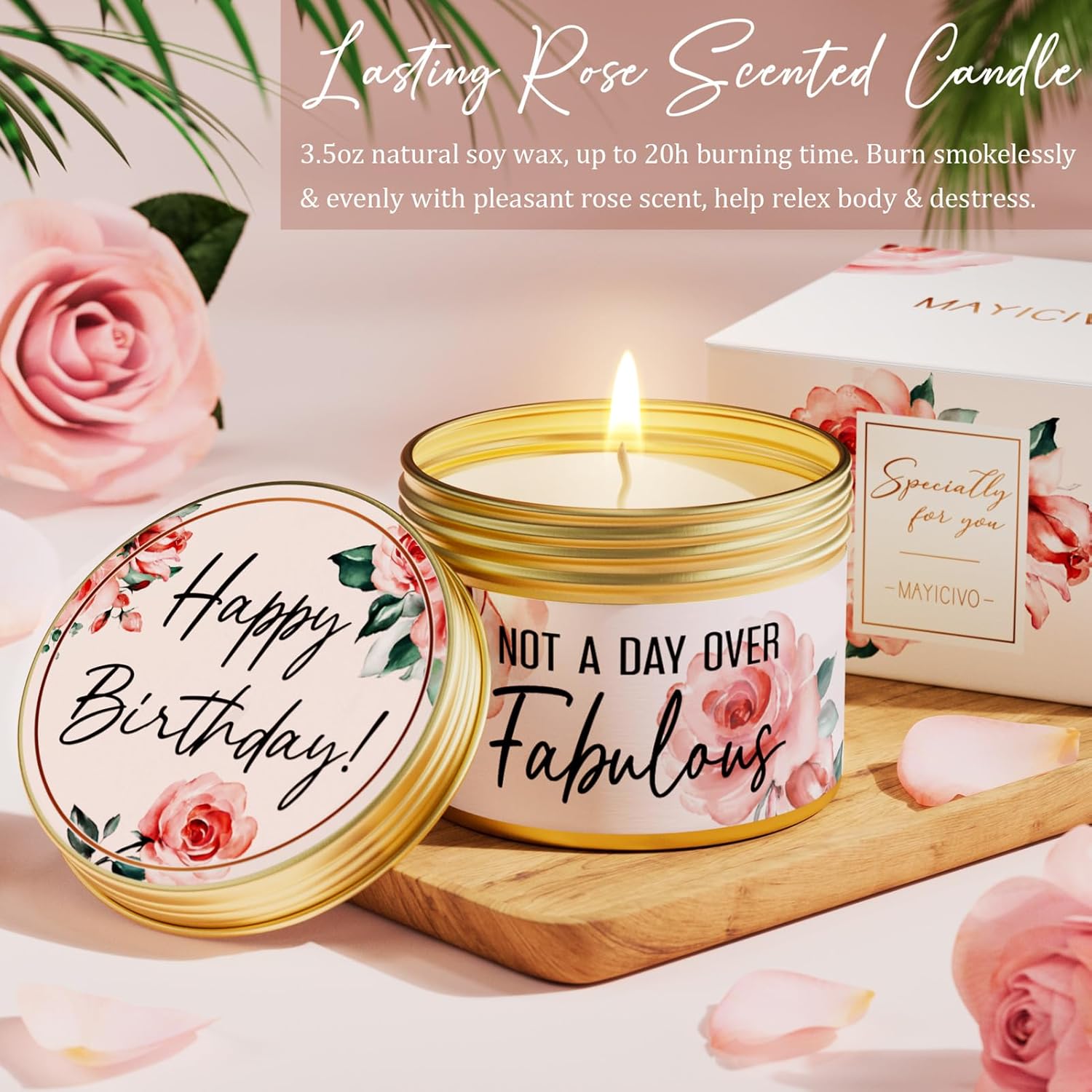 Birthday Gifts for Women Friendship, Unique Happy Birthday Gifts Basket for Mom Her Best Friend Sister Wife Girlfriend Coworker, Luxury Self Care Box Rose Relaxing Spa Gifts Set for Women with Blanket - Image 6