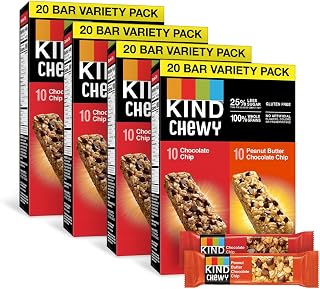 Granola Chewy Bar, Variety Pack, Gluten Free, 20 Count (Pack of 4)