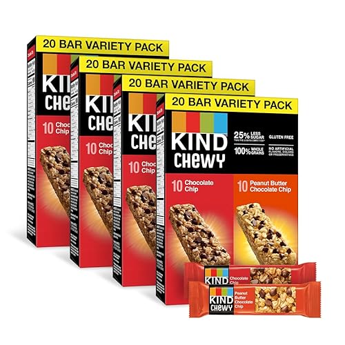 KIND Barra masticable de granola para niños, paquete variado, sin gluten, 4 paquetes de barras de 20 a 0.81 onzas