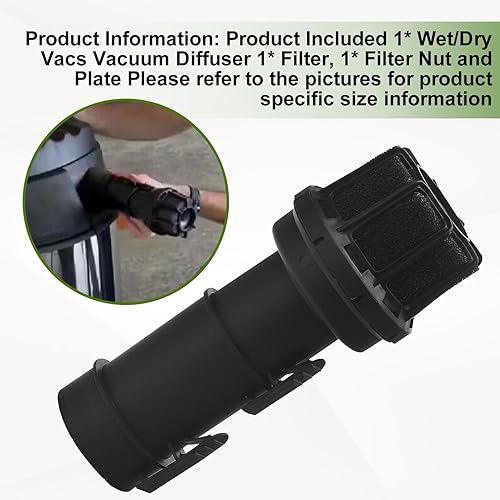 Miniatura 7 de Juego de cartuchos de vacío generales y tuerca de filtro con placa 73316 83872 para todas las aspiradoras húmedas y secas Craftsman de 5 galones o