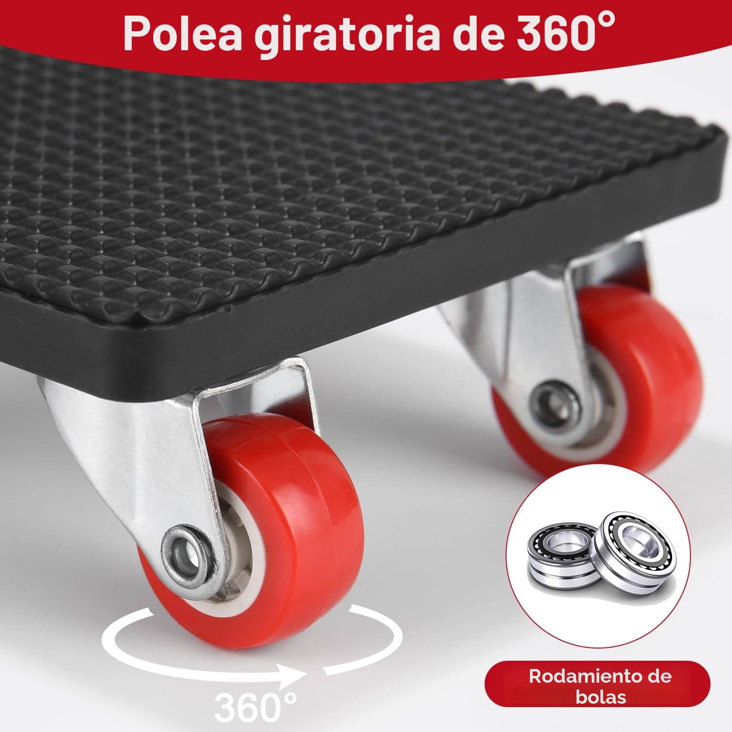 Kit Eelevador de Muebles Pesados con 4 Ruedas,Mover Muebles con Rodillo, Giratorio 360° Ruedas, Carga de 500kg,Elevador de Muebles para Sofá Lavadora