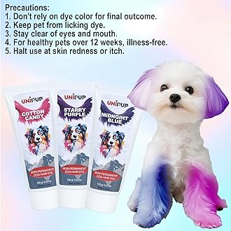 Semi-Permanent Dog Hair Dye Safe and Gentle Pet Hair Dye for Dogs, Cats and All Pets U-PHD04（Starry Purple