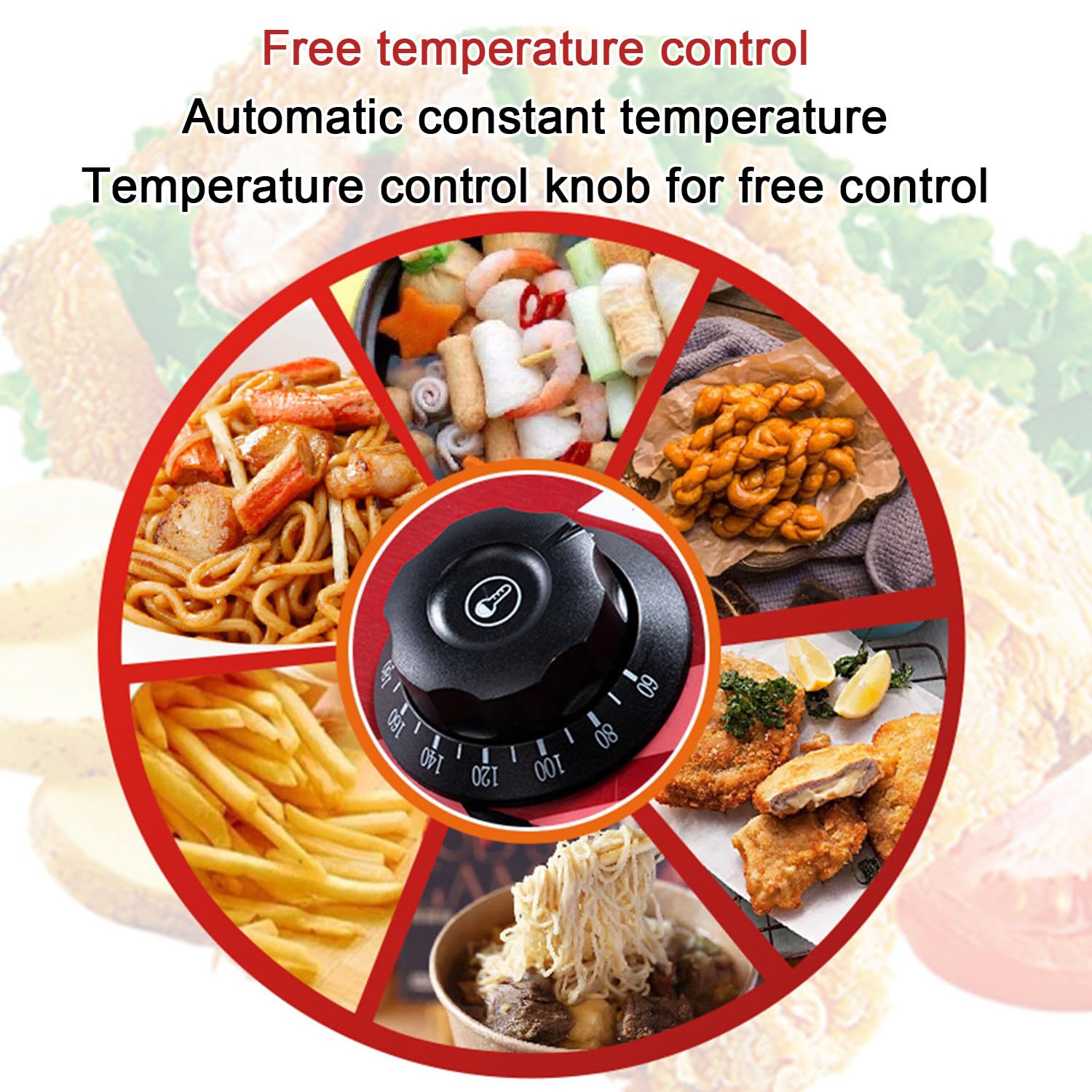 Qiang Friteuse à Gaz Double Cylindre en Acier Inoxydable Friteuse pour Poulet pour Restaurant Commercial Professionnel avec Paniers Et Couvercles pour Cuisine à Maison,20L