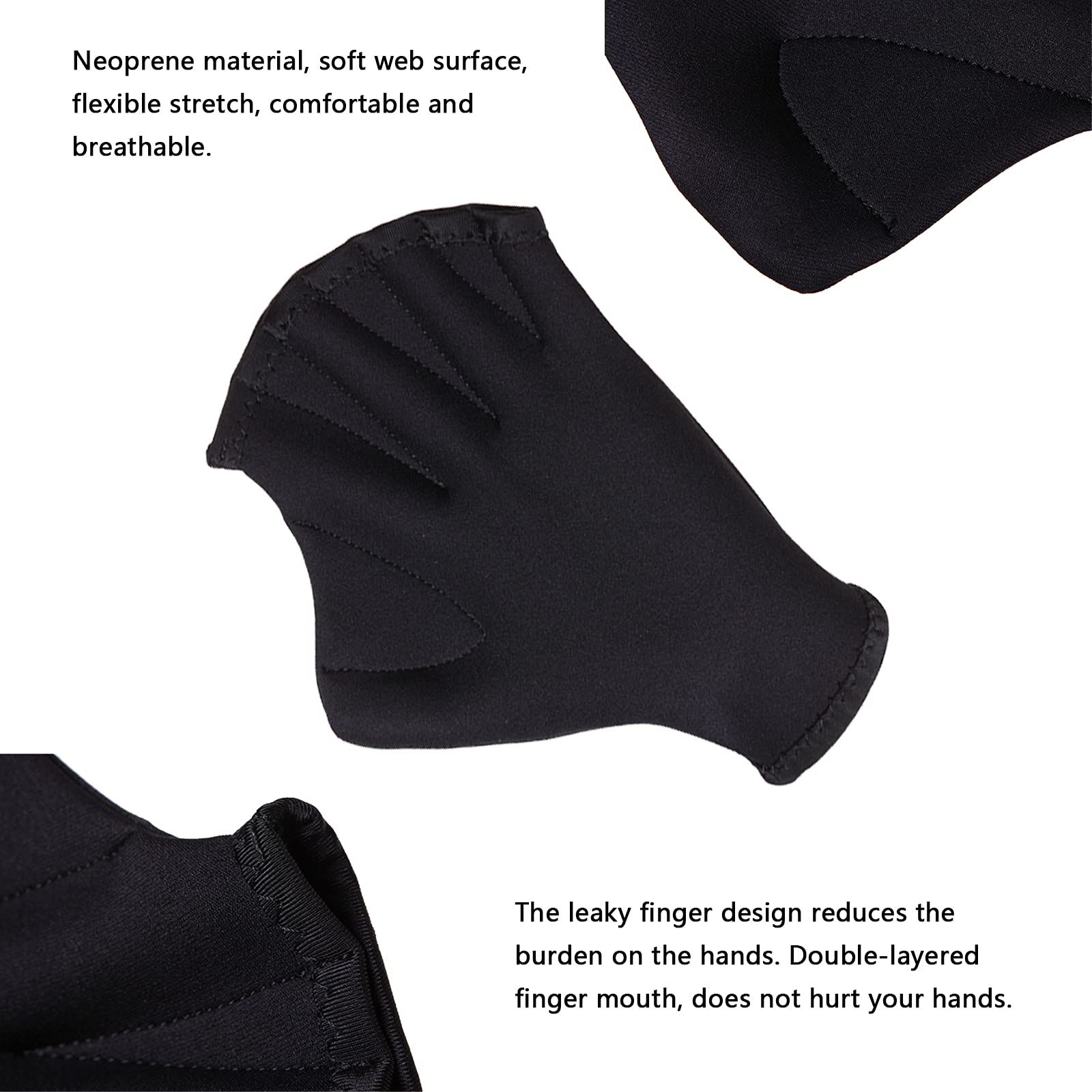 1 paire de Gants de plongée palmée Néoprène Palmés Gants de natation palmés Gants d'entraînement aquatiques Gants Plongée Fitness pour adultes unisexes