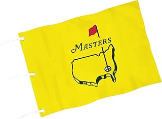 Golf Flag with Grommets, Double-Side Printed Augusta National Flag, 420D Nylon Golf Pin Flags, Putting Green Flags for Golf Course Driving Range Collection, 14" H x 20" L, Yellow