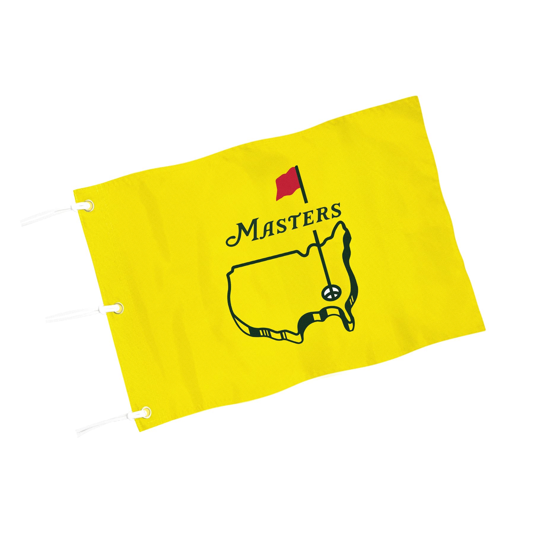 Golf Flag with Grommets, Double-Side Printed Augusta National Flag, 420D Nylon Golf Pin Flags, Putting Green Flags for Golf Course Driving Range Collection, 14" H x 20" L, Yellow