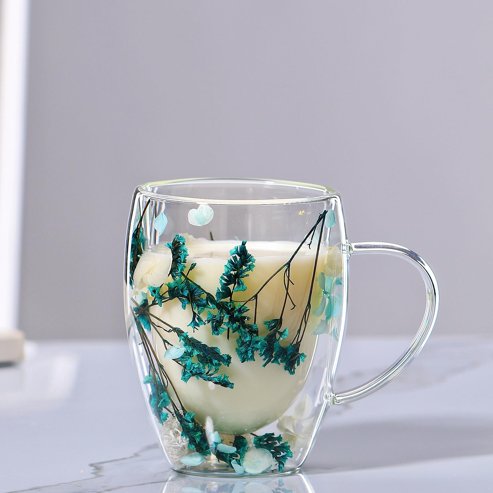 Set 6 Tazze In Vetro Mfacoy Da 450 Ml Con Manico - Per Caffè, Tè, Latte, Lavabili In Lavastoviglie - 2