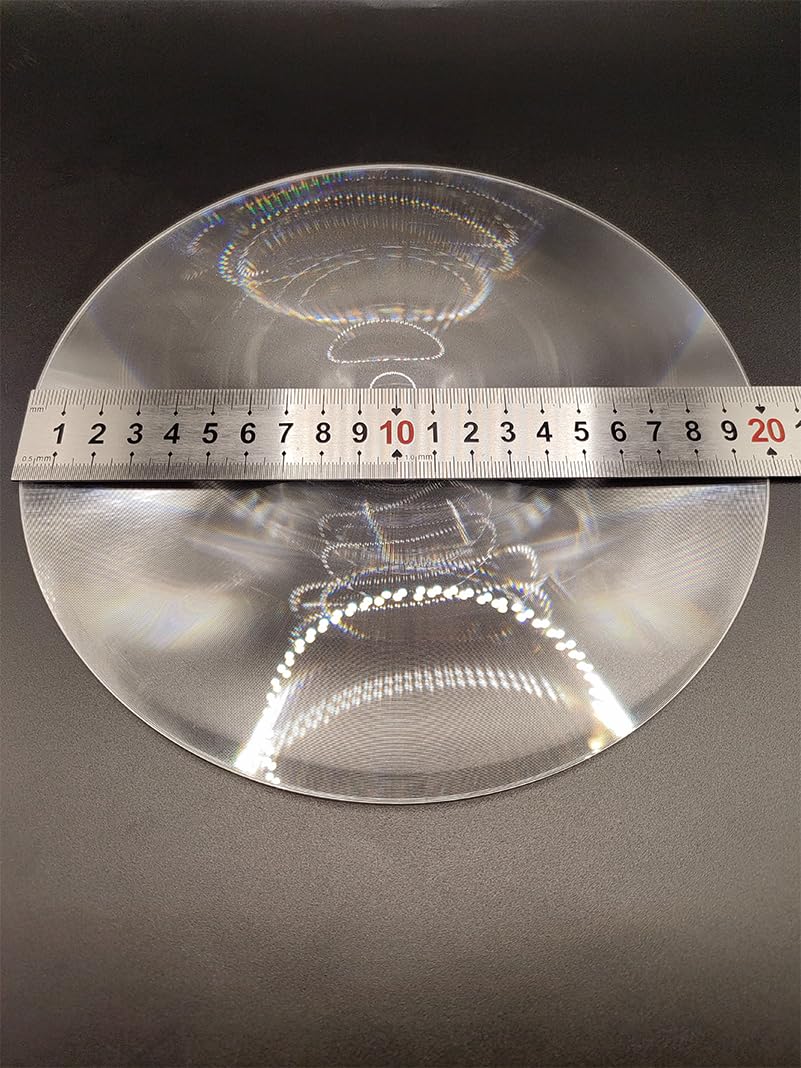 Lentille de Fresnel solaire D200MM en plastique PMMA optique de grande taille, focale 140/160/200/70/80 mm, for concentrateur solaire et loupe.(D200 F140MM)