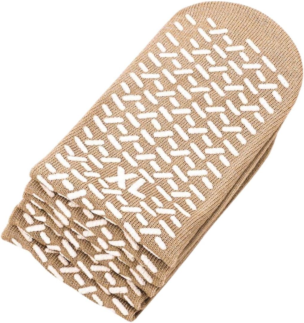 Slip Stop Safety Single Tread Slipper Socks | Non-Slip, Non-Skid Gripper Socks (3 Pair) - Image 3