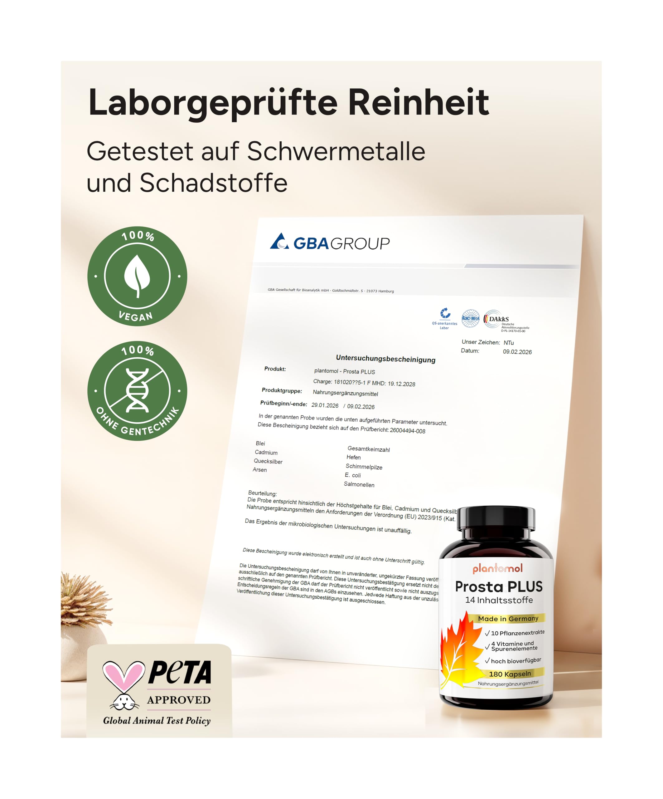 14-fach Komplex! PROSTA PLUS mit Weidenröschen Roggenpollen Granatapfel Sägepalme Kürbiskern Brennnessel - Prosta Kapseln hochdosiert - 3 Monatsvorrat