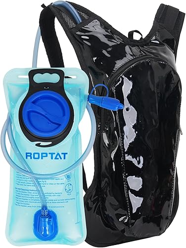 Roptat Mochila de hidratación con bolsa de hidratación de 2 litros, mochila ligera para agua para mujeres y hombres, correr, equitación, ciclismo,