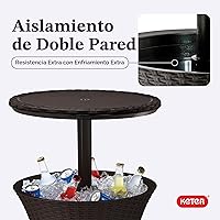 Vista 10 de Hielera de ratán Keter Pacific Cool Bar, marrón, (Harvest Brown)