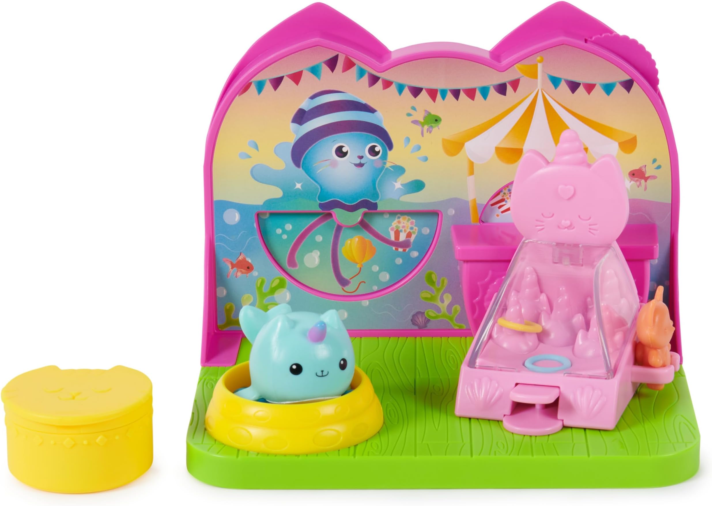 Gabby's Dollhouse DreamWorks Kitty Narwhal s Carnival Room, with Toy Figure, Surprise Toys and Dollhouse Furniture, Kids Toys for Girls & Boys 3+