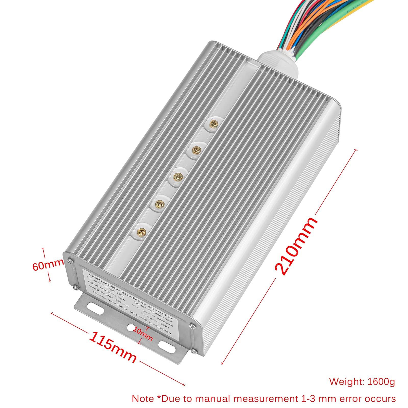 Electric Brushless DC Motor Kit 72V 3000W 4900RPM High Speed Electric