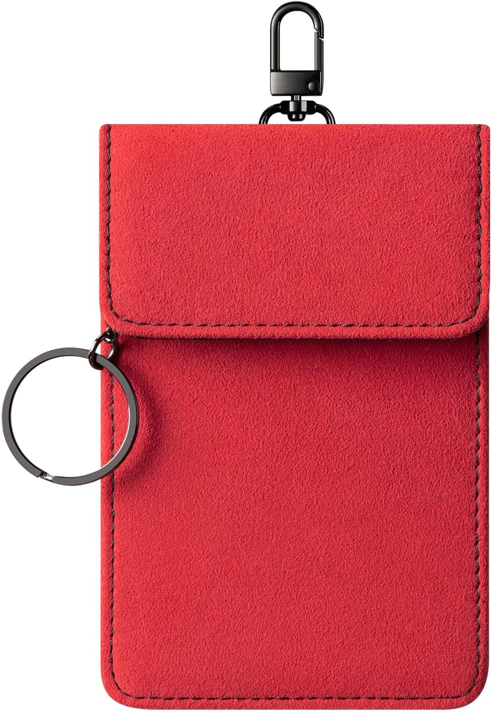 VULKIT Faraday Pouch for Car Key, Car Key Fob Security Case Anti-Theft RFID Blocking Key Fob Protector for Car Security Red
