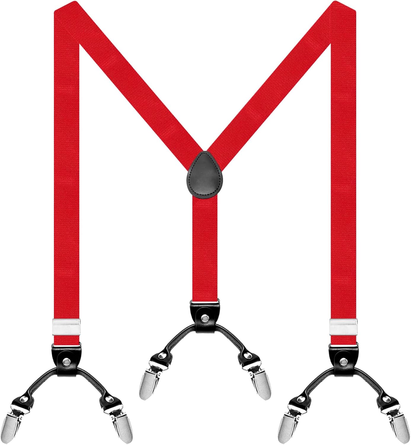 Suspenders for Men, Adjustable Heavy Duty Men's Suspenders Y Back with 6 Clips Under Clothing for Jeans Dress Pants