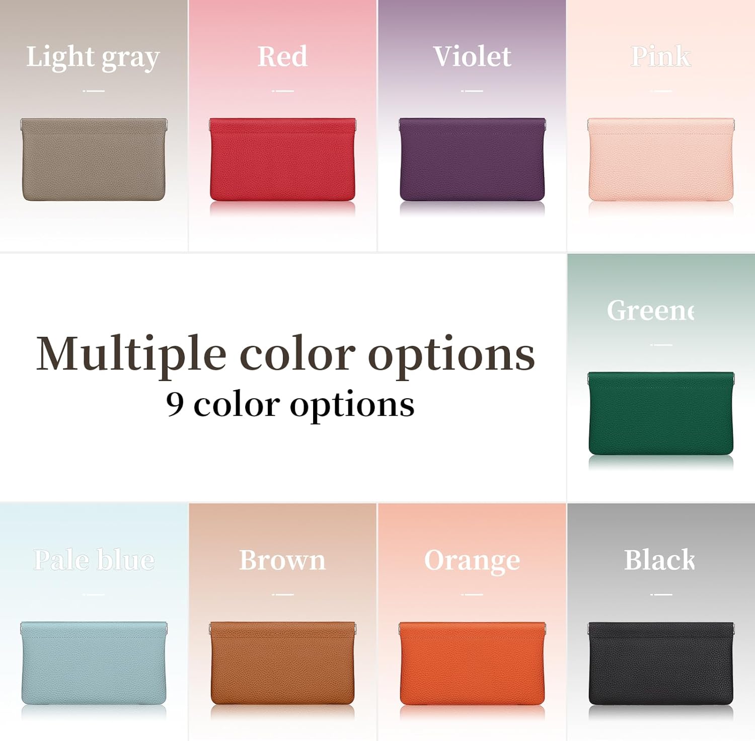 Genuine Leather Pocket Bag for Purse,Coin Purse Lipstick Phone Cosmetic Accessories Travel Pouch for Storage Waterproof Portable No Zipper Self-closing Wallet Women (Black) - Image 9