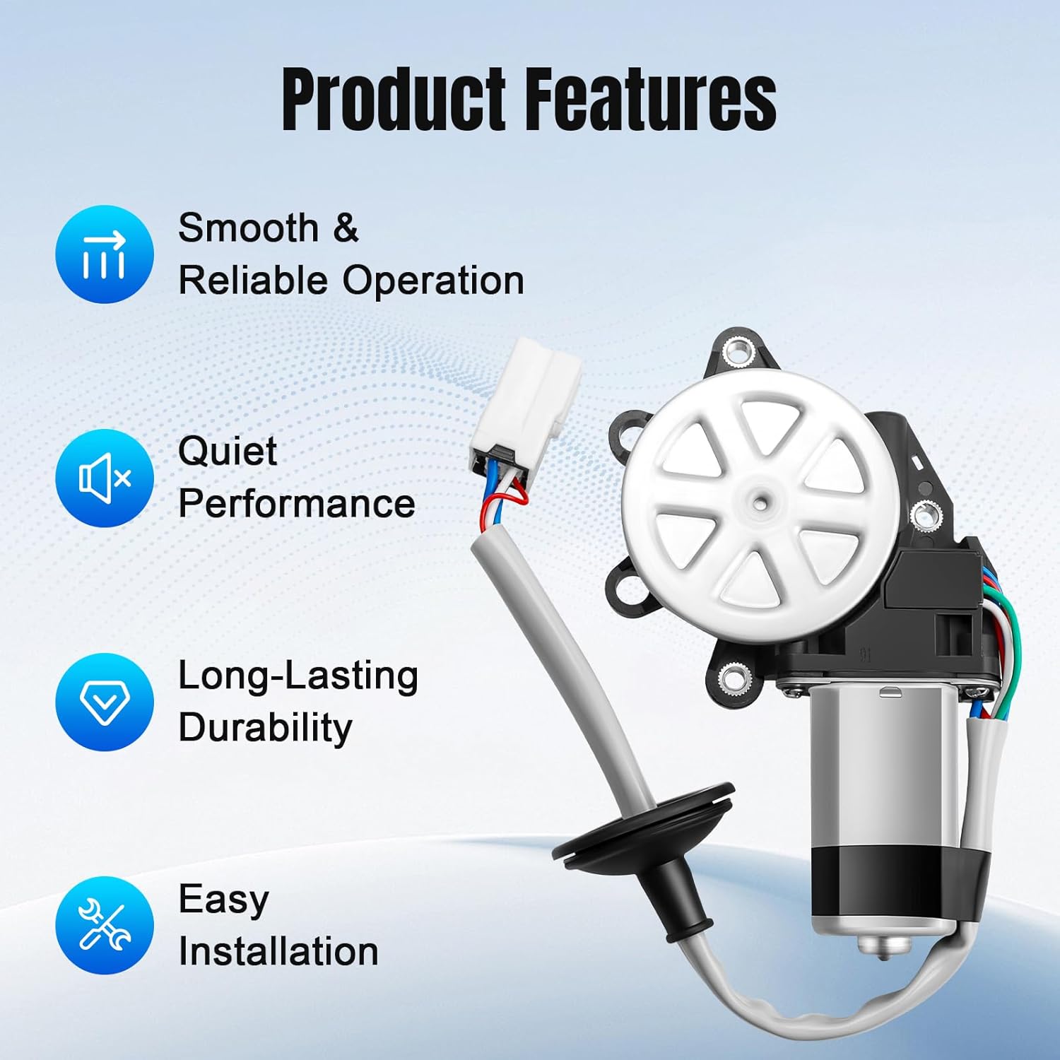 Power Window Lift Motor Front Passenger Side with Anti-Pinch Compatible with Nissan 350Z 2003-2009, Infiniti G35 Coupe 2003 2004 2005 2006 2007 2008 2009, Right 742-512