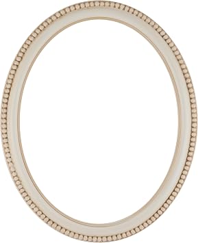 OVALCREST - Brussels Picture Frame - Oval 16x20 - Elegant 1 5/16" Wide MDF Frame - Classic Profile with Pearl Outer Edge - Available in 20+ Sizes and 20+ Finishes