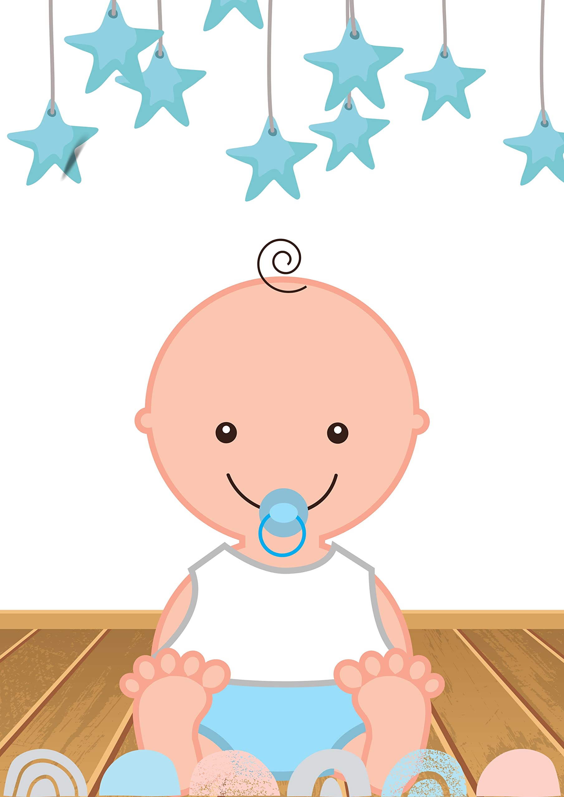 "Babies having fun" Artwork for Wall Decor, Set of 2 PCS. Available in standard Frame sizes. NO FRAME INCLUDED (POSTER PAPER MATTE, 10 X 15 CMS)