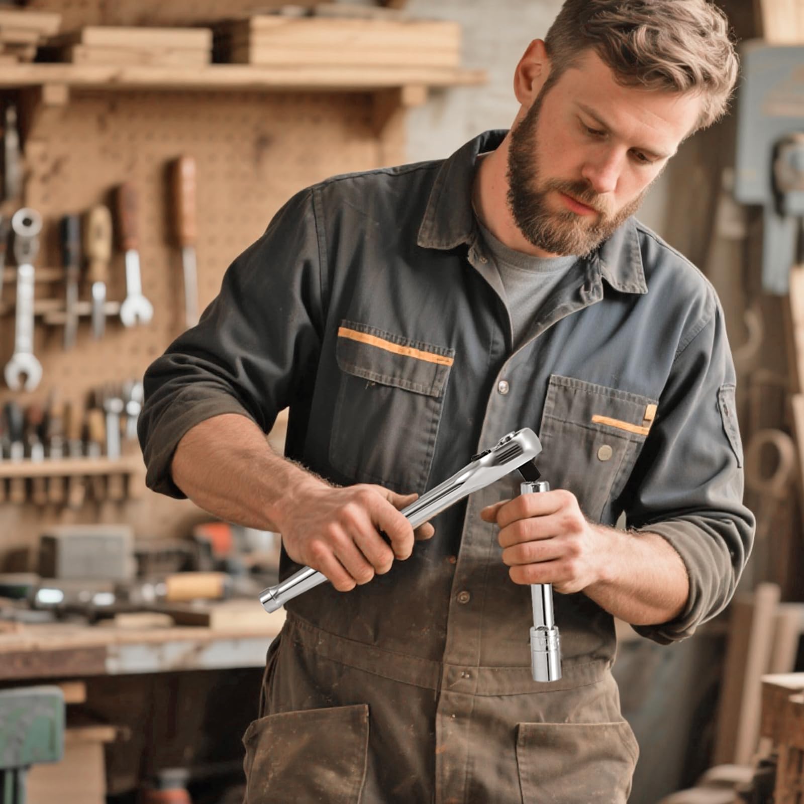 VEVOR Zestaw nasadek, 149 sztuk, 9,5 i 6,4 i 12,7 mm, zestaw nasadek i grzechotki, SAE i metryczne, głębokie i płytkie, zestaw narzędzi mechanicznych z bitami, akcesoria, walizka do przechowywania