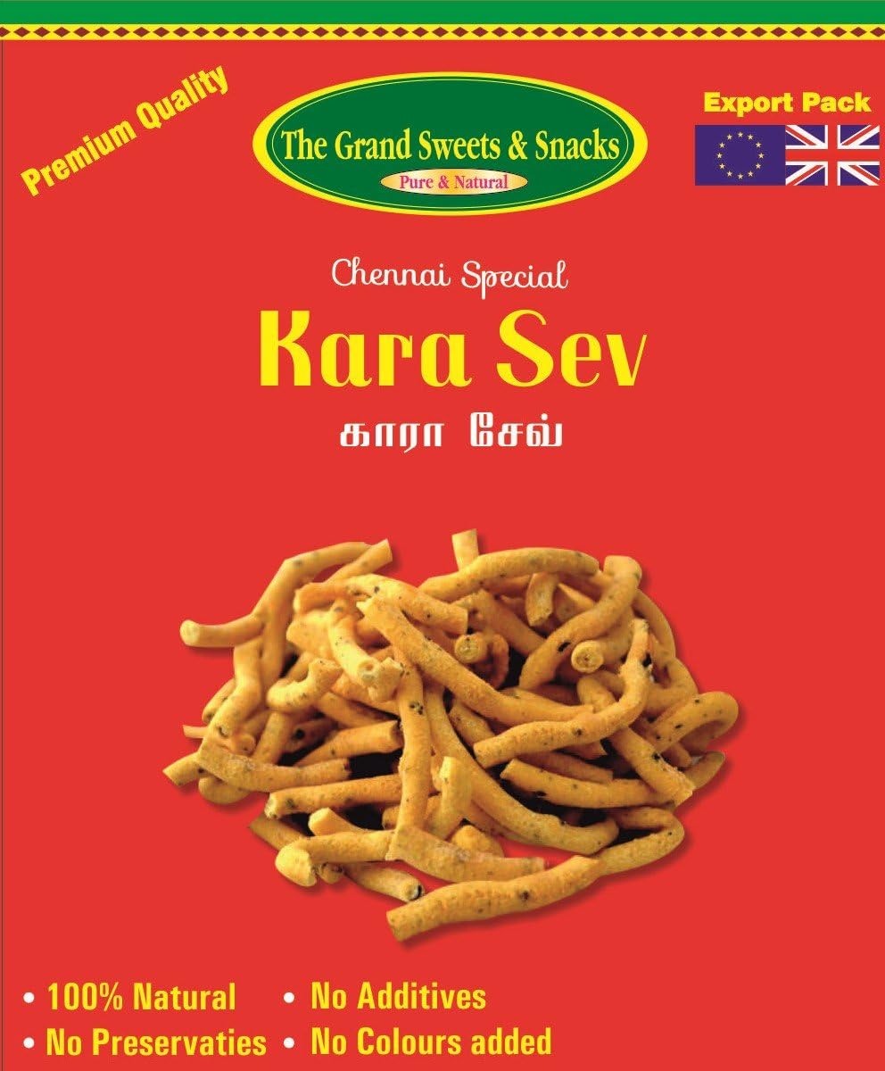 The Grand Sweets & Snacks Kara Sev (Spicy Stick) - 170 Grams