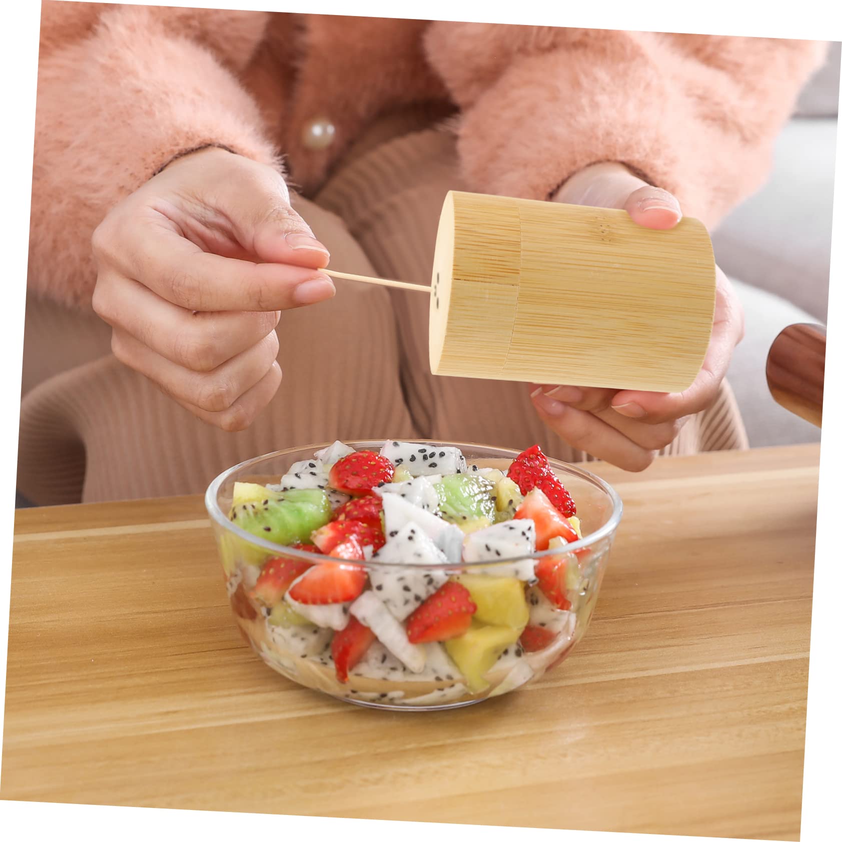 Unomor Box Toothpick Holder Toothpicks Fruit Toothpick Jar Toothpick Dispenser for Home Desk Dispenser Wear-resistant Toothpick Holder Cotton Swab Container Cotton Swab Holder