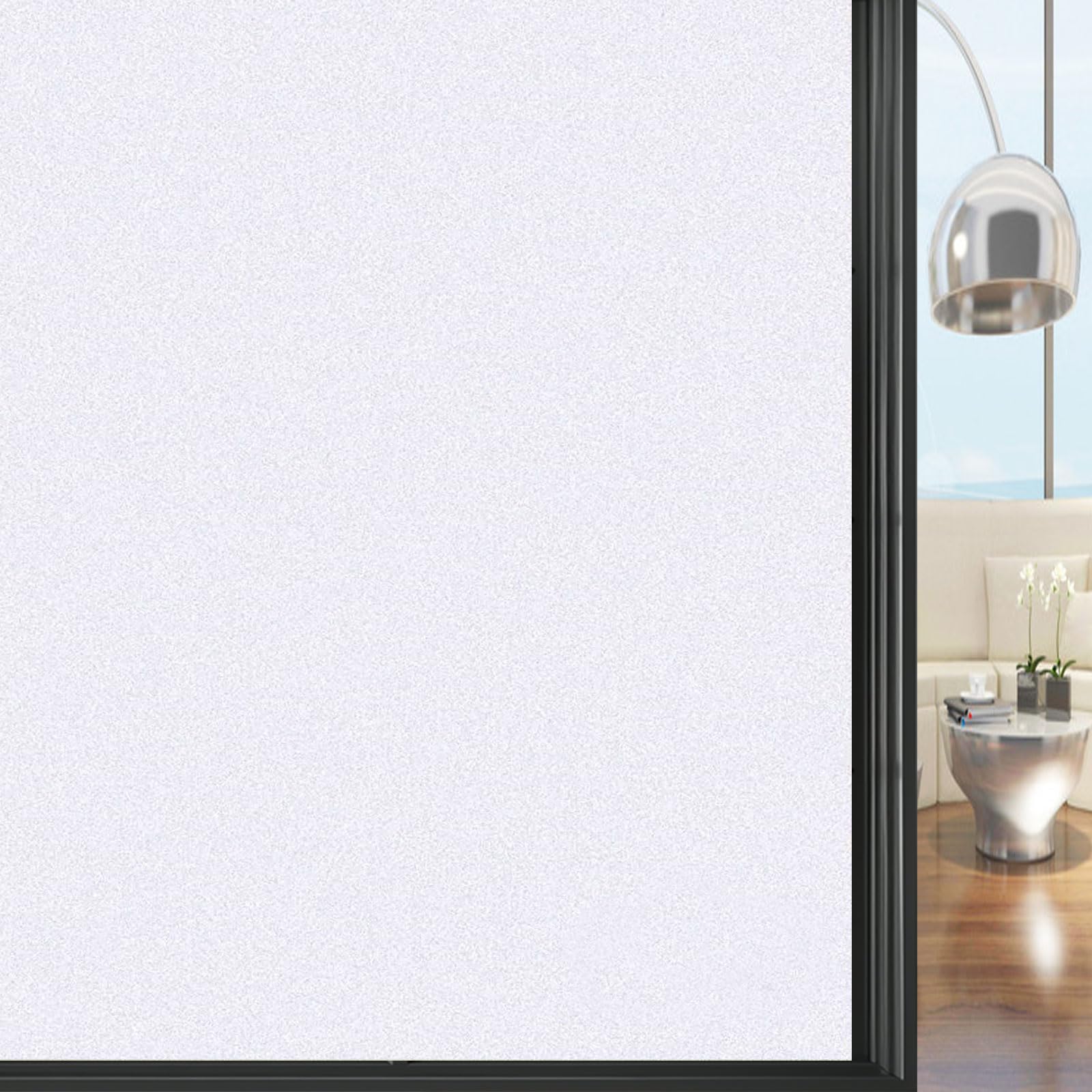Film Electrostatique Vitre 120 x 130 cm Bon Intimité Opaque Anti UV Dépoli Film Occultant Fenêtre Electrostatique Vitre pour Chambre, Bureau, Cuisine, Blanc Mat