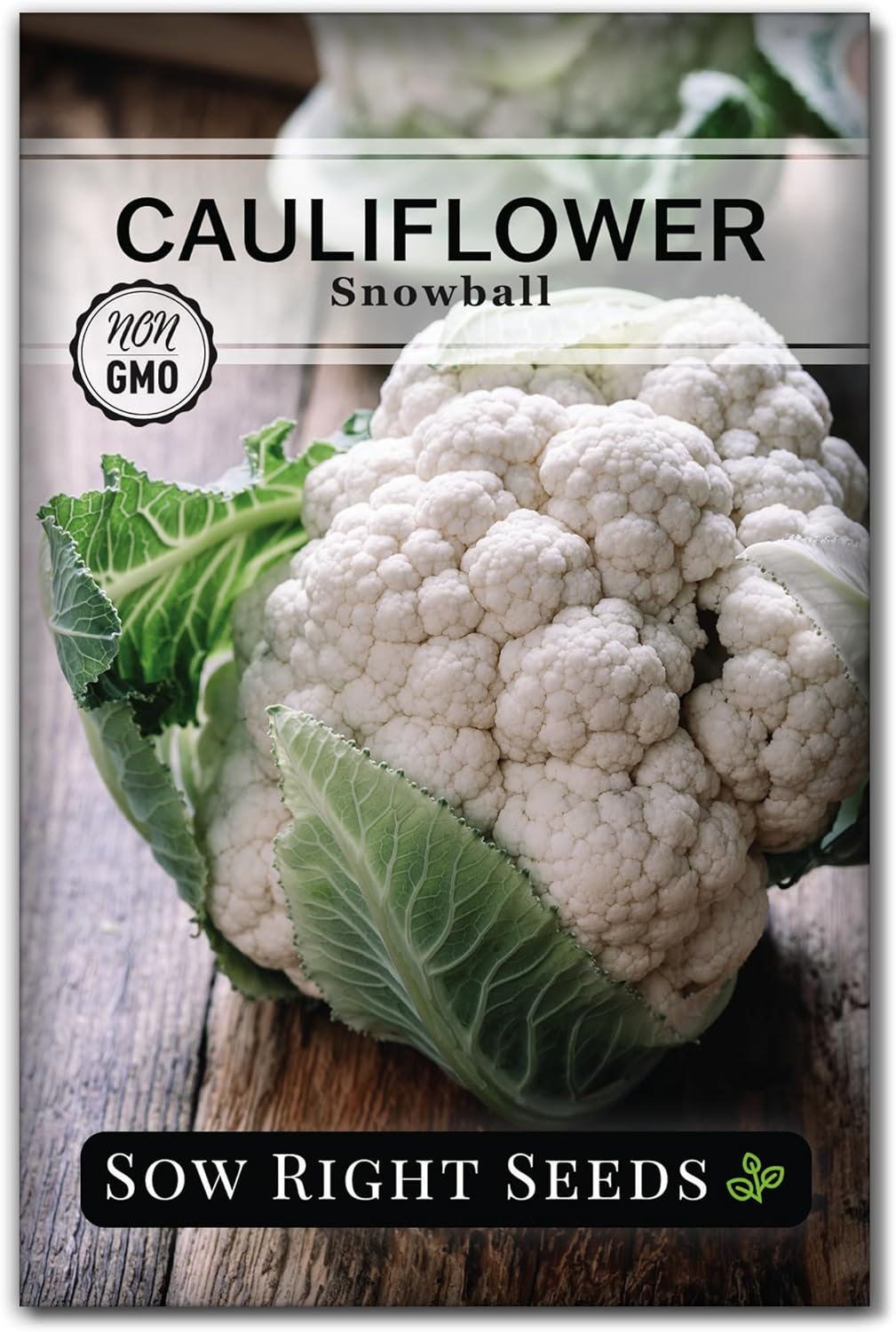 Sow Right Seeds Snowball Cauliflower Seeds - Non-GMO Heirloom, Cold Hardy White Heads, Easy Home Garden Planting Kit