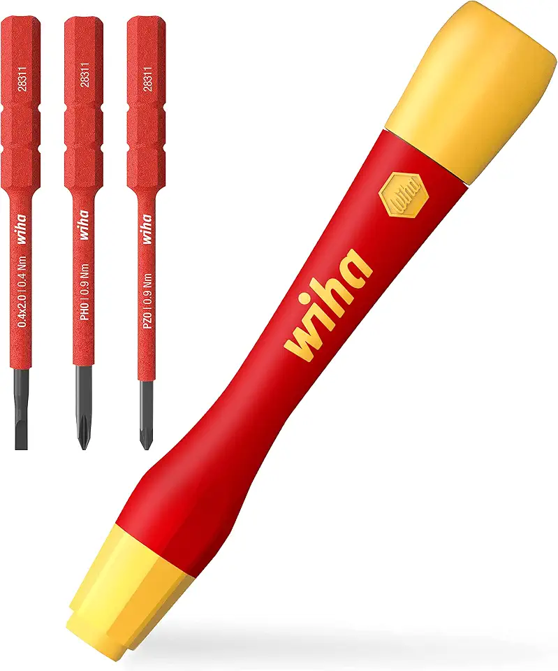 WIHA slimVario PicoFinish Electric Fine Screwdriver 4-Piece Set