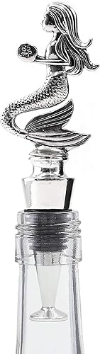 Miniatura 8 de Homestia Tapón de botella de vino, regalos de sirena para mujeres, mamá, hija, tapón de vino para botellas de vidrio, conservador de vino, tapones